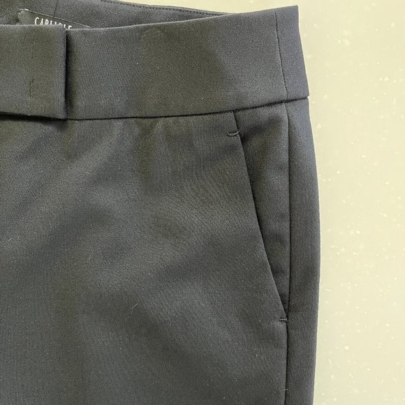 TALL Carlisle Black Wool Dress Pants, Sz 4, L33 - Picture 2 of 12